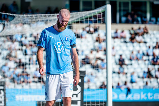 Malmö FFs Jo Inge Berget grinar illa