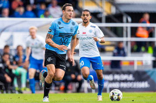 Landskronas Viktor Ekblom och Värnamos Erick Brendon