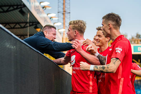 Aune Selland Heggebø of Brann celebrates