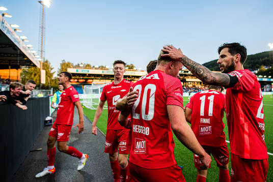 Aune Selland Heggebø of Brann celebrates