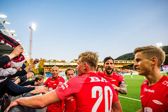 Aune Selland Heggebø of Brann celebrates