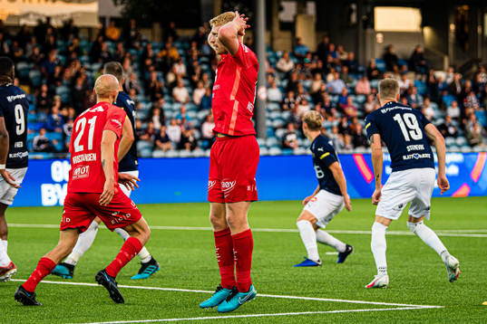 Sivert Heltne Nilsen of Brann looks dejected