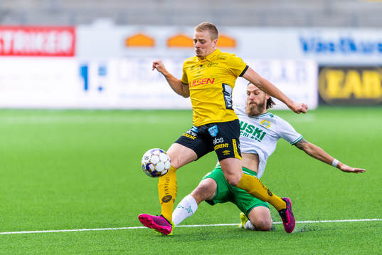 Elfsborgs Per Frick och Hammarbys Bjørn Paulsen