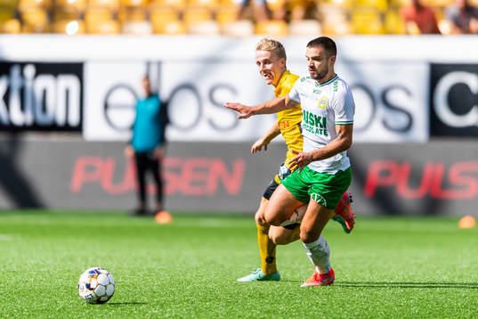 Elfsborgs Jeppe Møldrup Okkels och Hammarbys Vladimir Rodic
