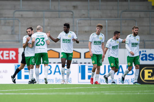 Hammarbys Abdul Khalili jublar med lagkamraterna