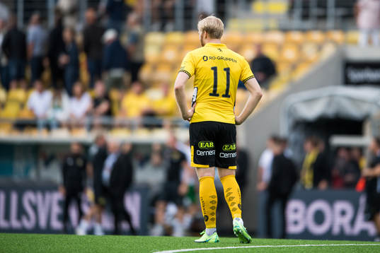 Elfsborgs Sveinn Aron Gudjohnsen deppar