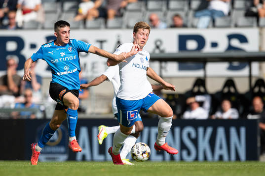 IFK Norrköpings Alexander Fransson och Halmstads Emil Tot