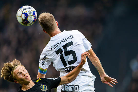 s Tom Strannegård och Häckens Samuel Gustafson