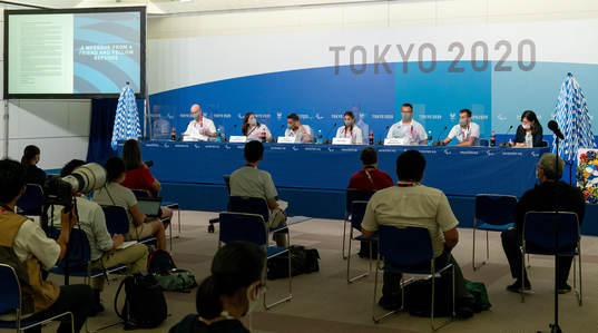 A handout photo made available by the Olympic Information