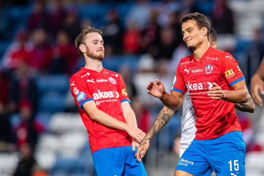 Helsingborgs Rasmus Jönsson och Assad Al Hamlawi deppar