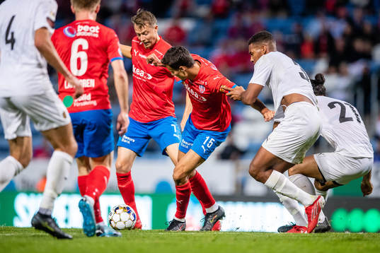 Helsingborgs Viktor Lundberg och Assad Al Hamlawi