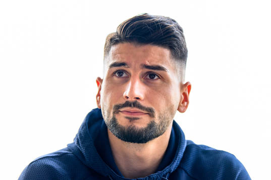 Antonio Colak of Malmö FF is interviewed by the media