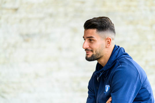 Antonio Colak of Malmö FF is interviewed by the media
