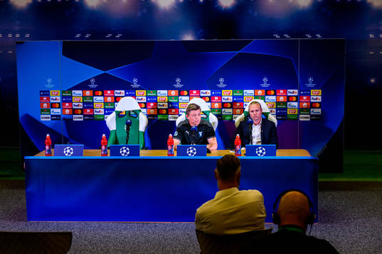 Jon Dahl Tomasson, head coach and Hjalmar Tell, press