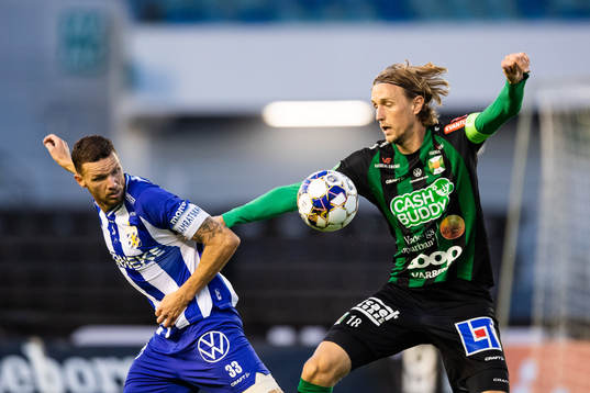 IFK Göteborgs Marcus Berg och Varbergs Joakim Lindner