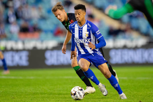 Varbergs Albin Winbo och IFK Göteborgs Tobias Sana