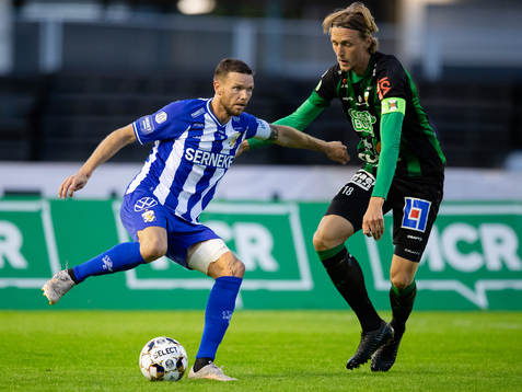 IFK Göteborgs Marcus Berg och Varbergs Joakim Lindner