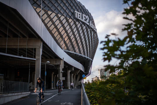 Exteriör av Tele2 Arena