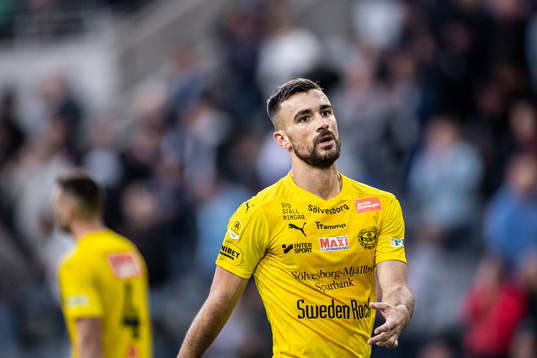 Mjällbys Carlos Moros Gracia deppar