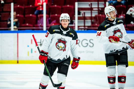 Malmö Redhawks Kalle Östman och Carl Söderberg deppar