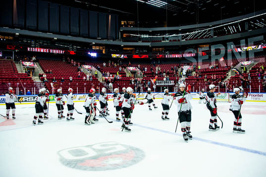 Malmö Redhawks spelare jublar