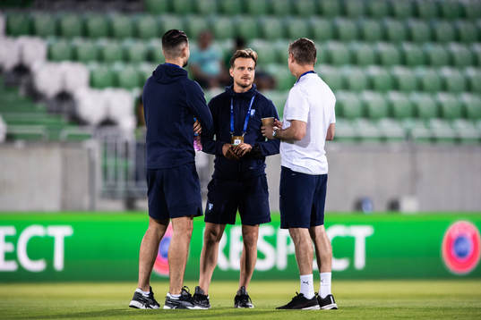 Antonio Colak, Eric Larsson and Jon Dahl Tomasson, head