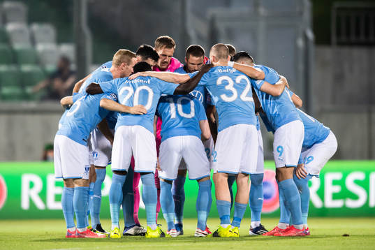 Players of Malmö FF gather