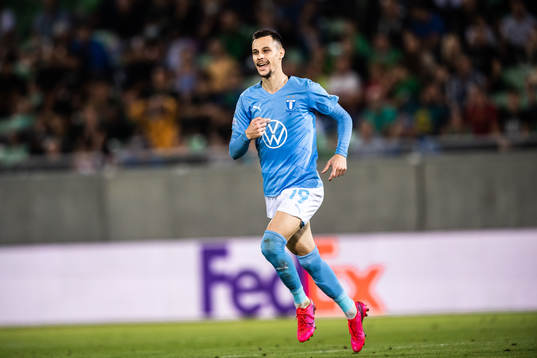 Veljko Birmancevic of Malmö FF celebrates