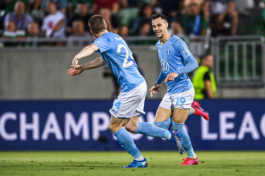 Veljko Birmancevic of Malmö FF celebrates