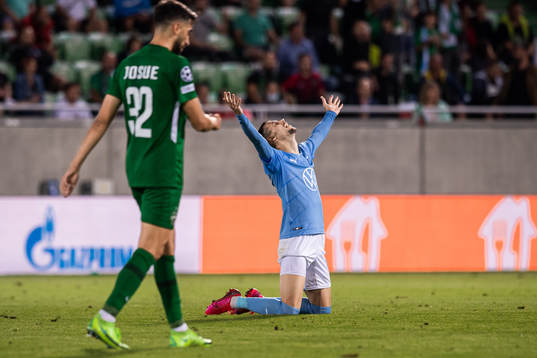 Veljko Birmancevic of Malmö FF celebrates