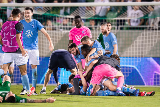 Players of Malmö FF celebrate