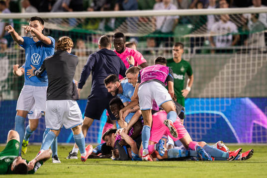 Players of Malmö FF celebrate
