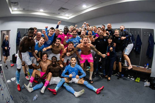 Players of Malmö FF celebrate