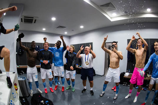 Players of Malmö FF celebrate