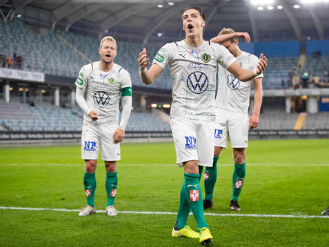 Jönköpings Adam Ben Lamin jublar