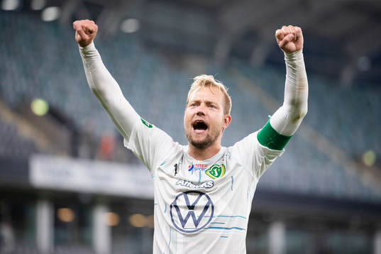 Jönköpings Sebastian Crona jublar