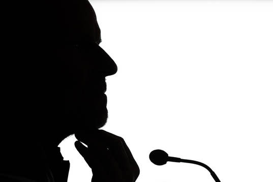 The silhouette of Ståle Solbakken, head coach of the