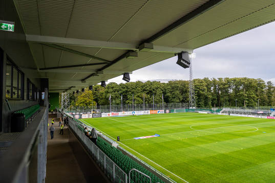 Interiör vy över Kristianstad Fotbollsarena