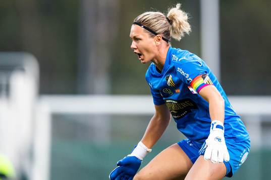 Häckens målvakt Jennifer Falk