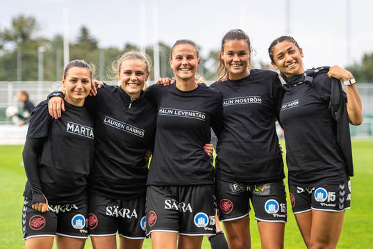 Kristianstads Emma Petrovic, Maja Bodin, Josefin Harrysson,
