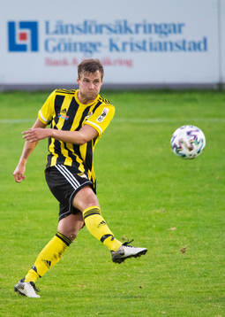 IFK Hässleholms Marcus Thuvesson i matchen i div. 2 Södra