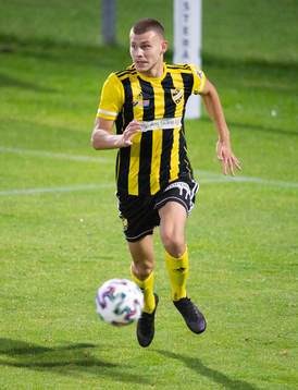 IFK Hässleholms Ivan Danielsson Andanovski  i matchen i