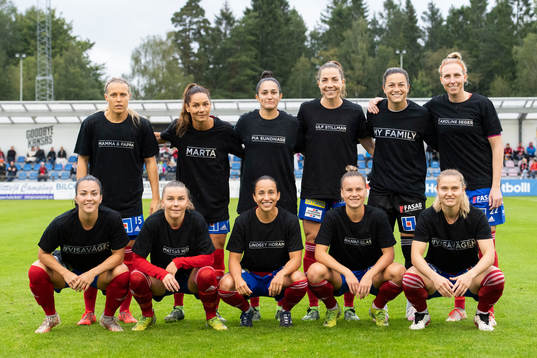 Vittsjös spelare ställer upp för en lagbild