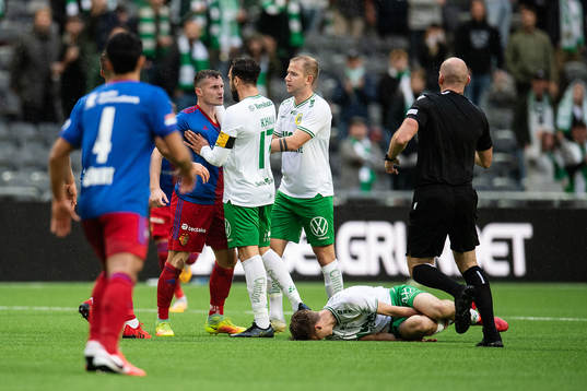 Taulant Xhaka of Basel and Abdul Khalili of Hammarby
