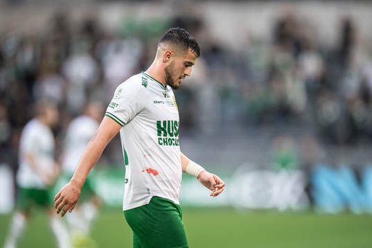 Astrit Selmani of Hammarby looks dejected