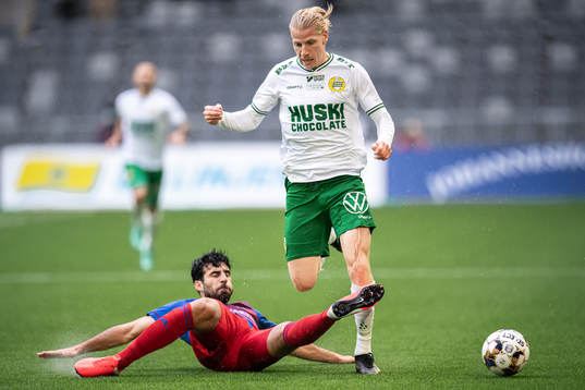 Eray Cömert of Basel and Gustav Ludwigson of Hammarby