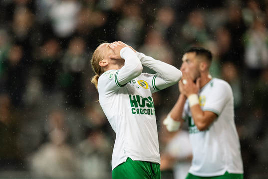 Gustav Ludwigson of Hammarby looks dejected