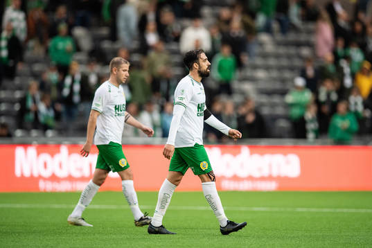 Darijan Bojanic and Abdul Khalili of Hammarby looks dejected