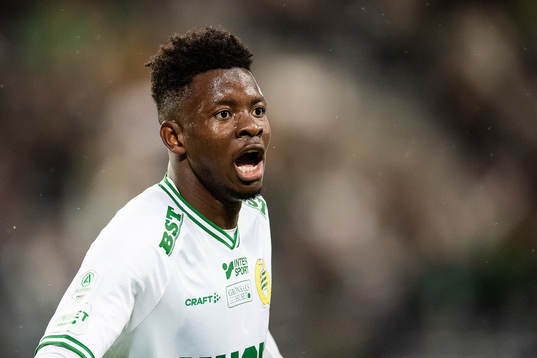 Aziz Mohammed Ouattara of Hammarby celebrates scoring 3-0
