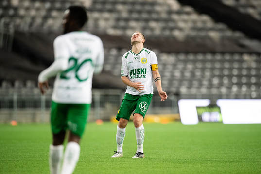 Darijan Bojanic of Hammarby looks dejected